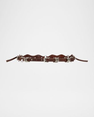 Isabel Marant Bolton Scalloped Leather Belt