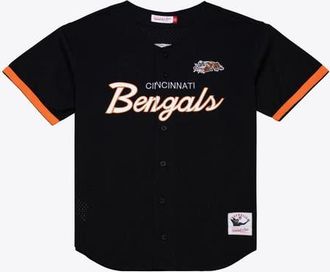 Mitchell & Ness Mens Mitchell & Ness Black Cincinnati Bengals Head Coach Mesh Full-Button Fashion Jersey at Nordstrom, Size Xxx-Large