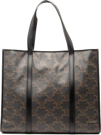 Celine Pre-owned Celine XL Triomphe Coated Canvas Cabas Tote Ladies S-IP-4252