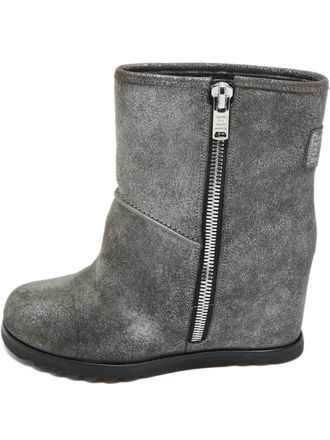 Marc Jacobs 90mm suede ankle boot - women - Calf Suede/Artificial Fur/Rubber - 37 - Grey