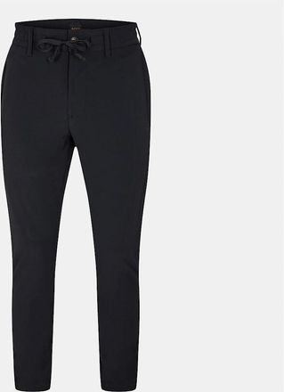 HUGO BOSS Mens Solid Patterned Tapered Chinos - Black - Size: 36W r