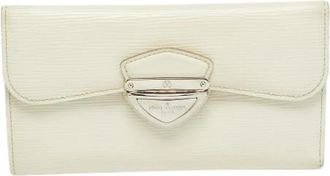 Louis Vuitton Pre-owned Leren Portemonnee - Dames - Vintage Accessoires - Wit - ONE Size - Leer - Vintage