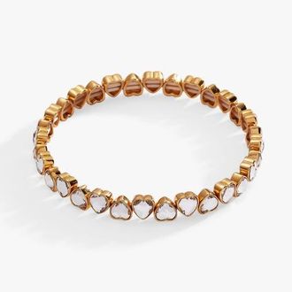 Alex and Ani Faceted Heart Stretch Bracelet in Gold at Nordstrom