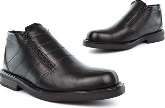 Generic Mens Leather Boots Mens Zip Fastening Boots Size 6 Boys Boot Size 9 Faux Fur Boot Zip Fastening Thermal Real Leather Upper Wide Open Faux Fur Sizes 6-