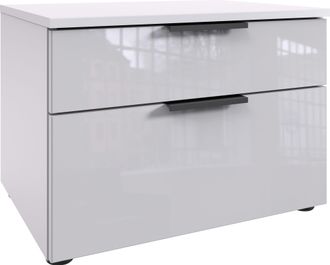 Wimex Nachtkommode »Level36 black C by fresh to go« mit Glaselementen auf der Front, soft-close Funktion, 54cm breit