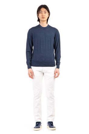 Drumohr Super 140s Watercolor Dyed Extrafine Wool Crewneck Sweater