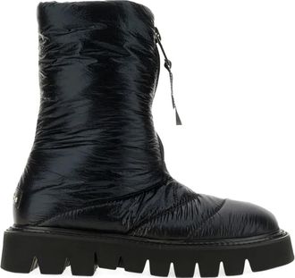 Elena Iachi zip-padded ankle boots - women - Fabric/Fabric/Rubber - 39 - Black