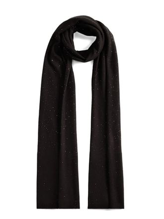 Fabiana Filippi sequin-embellished ribbed scarf - Black