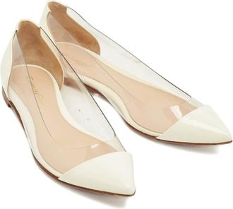 Gianvito Rossi Ballerine in pelle verniciata - Bianco