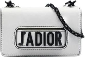 Dior Pre-owned JAdior Chain Flap Bag - Dames - Vintage Mini Tas - Wit - ONE Size - Leer - Vintage