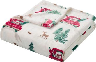 Hallmark Red Candy Canes Plush Holiday Throw in Christmas Tree at Nordstrom Rack