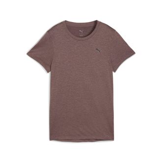Puma Trainingsshirt PUMA W TAD ESSENTIAL HEATHER TEE, Damen, Gr. XL, raisin heather, Jersey, Obermaterial: 100% Polyester, regular fit normal, Rundhals, Sh