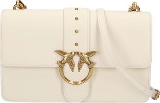 Pinko Love Bag in wit en roze - Dames - Schoudertassen - Wit - ONE Size - Tassen