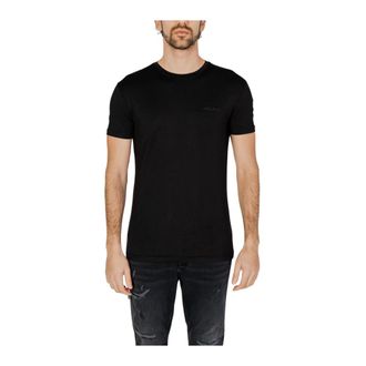 Antony Morato T-Shirts, male, Black, Size: 2XL Crew Neck Tee Short Sleeve