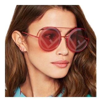 Fendi Red/Pink Run Away Pilot Sunglasses
