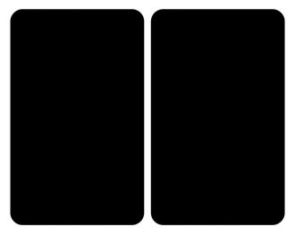 AC-D&eacute;co Placas Cobertoras De Vidrio Universales Black, 2 Uds
