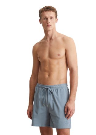 Marc O'Polo Relaxshorts MARC OPOLO Mix & Match Cotton, Herren, Gr. XL, N-Gr, blau (blau mirage), Single Jersey, Obermaterial: 100% Baumwolle, gemustert, bequem ku