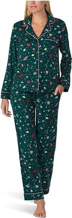 Kate Spade New York Cozy Jersey Notch Pajama Set Womens Pajama Sets Sugar Plum Fairy : SM, Polyester/Spandex