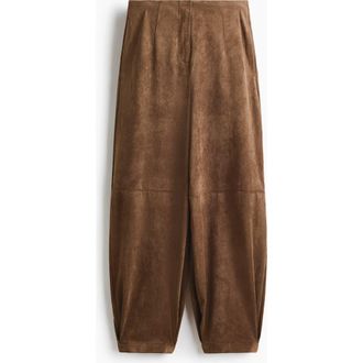 H&M Barrel Trousers in Brown at Nordstrom, Size Xx-Small
