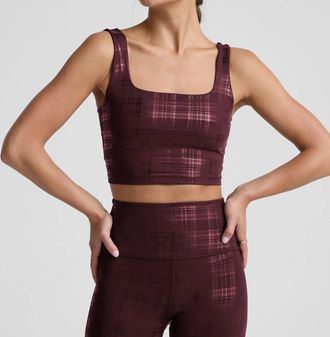 Beyond Yoga Studio High Cropped Tank In Burgundy
