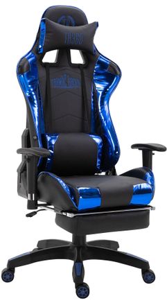 Clp Clp - Sedia Gaming Ufficio Turbo Nero/blu Finta Pelle (metallizzata)