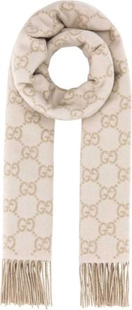 Gucci Beige Signature Logo Scarf