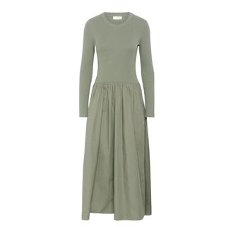 Inwear Dagnama IW Jurk - Dames - Casual kleedjes - Groen - M - Katoen - Kleedjes
