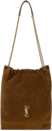 Saint Laurent Brown Suede Jamie Pochon Shoulder Bag