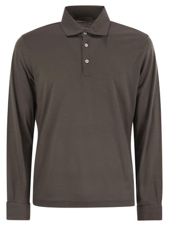 Herno Resort Polo Shirt In Soft Wool Knit