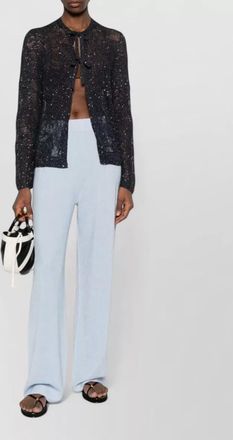 Fabiana Filippi wide leg glitter knit trousers