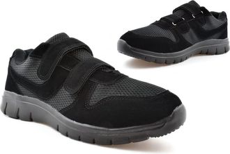 Generic Mens Wide Fit Trainers Mens Wide Fit Shoes Mens Touch Fastening Trainers Size 6 Boys School Trainers Mens Shoes Size 6 Boys School Shoes Black 10 UK