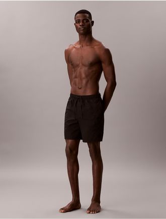 Calvin Klein Mens Logo Graphic Swim Shorts - Black - XL