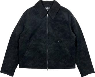 Represent Shearling-collar Zip-front Jacket