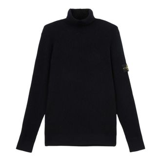 Stone Island Full Rib RWS Wool - Heren - Truien - Zwart - Maat: L Wol