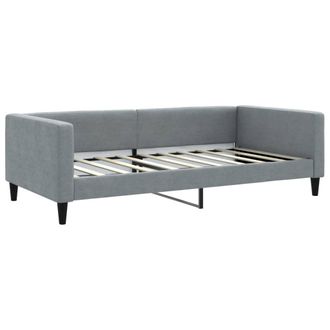 vidaXL Sof&aacute; Cama De Tela Gris Claro 100x190 Cm Vidaxl