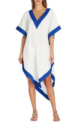 Valimare Aria High-Low Crepe de Chine Cover-up Dress in Off White at Nordstrom, Size Large