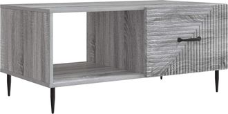 vidaXL Mesa De Caf&eacute; Gris Sonoma 90 X 50 X 40 Cm Madera De Ingenier&iacute;a Vidaxl