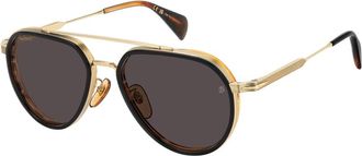 Eyewear by David Beckham 1226/G/S Aviator Zonnebril - unisex - Zonnebrillen - Geel - ONE Size - Accessoires