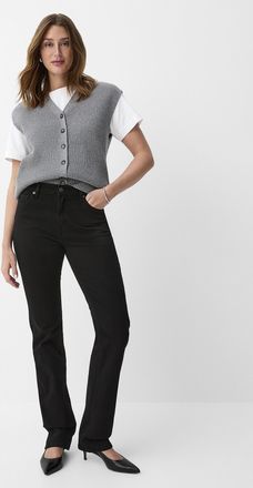 Yoga Jeans by Second Womens Black Chloe jean Fit: Straight leg, mid rise