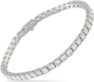 Luxury Bazaar 18K White Gold 9.26ct Diamond Tennis Bracelet MF05-041526