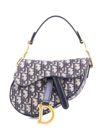Dior Saddle Handbag Oblique Canvas Mini shoulder bag - Nero