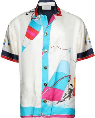 J. Logan Home Odilon silk short-sleeved shirt - men - Silk - M - White