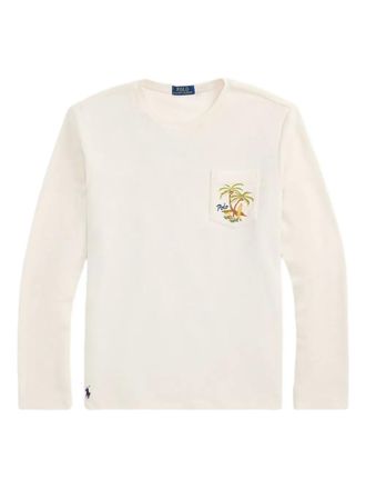 Polo Ralph Lauren crew neck sweater - men - Polyester/Cotton - L - White
