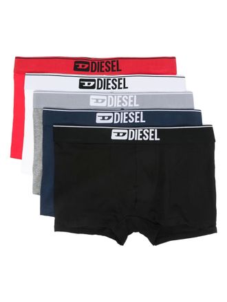 Diesel logo-waistband boxers (pack of five) - Red