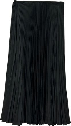 Joseph Pleated Midi Skirt in Black Polyester