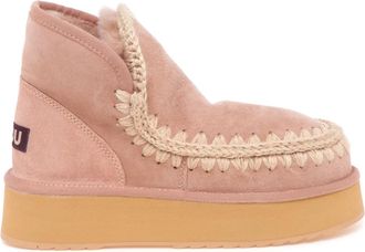 Mou Mini Eskimo Platform Boot - Dames - Winterlaarzen - Bruin - 40 EU - Wol - Schoenen