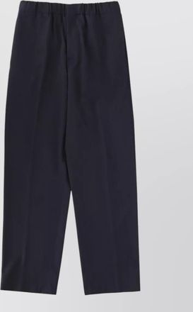 Lardini virgin wool drawstring straight-leg trousers