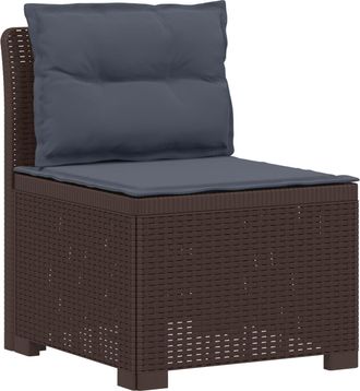 vidaXL Sill&oacute;n Individual De Jard&iacute;n Con Cojines Apariencia De Ratan Pp Vidaxl