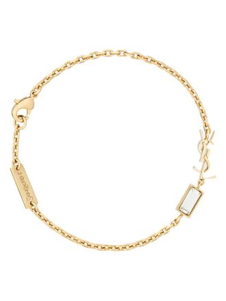 Saint Laurent Golden Cassandre Charm Bracelet