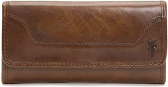 Frye Melissa Leather Wallet in Dark Brown at Nordstrom